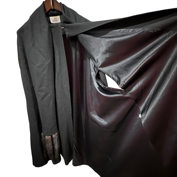 C'est Simone Opera Cape Genuine Mink Tail Fringe Luxury Vintage Evening Wrap - Picture 9 of 14